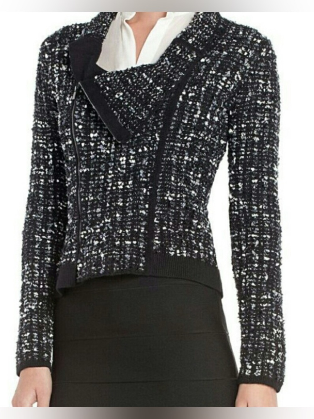 BCBGMaxAzria ‘Reeve’ Moto Cardigan Jacket - Picture 3 of 16